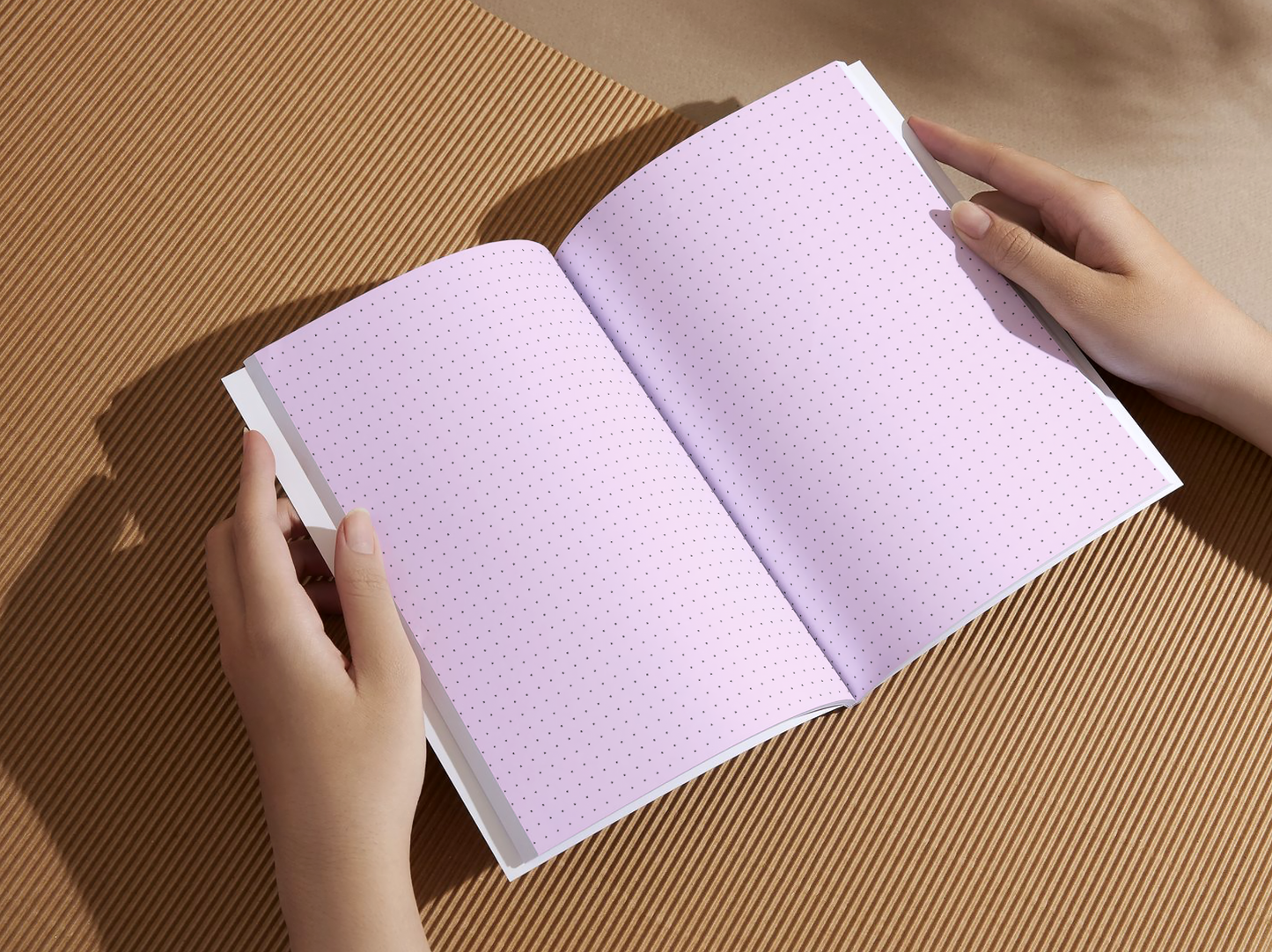 Pink Dot Grid Pages Dotted Notebook