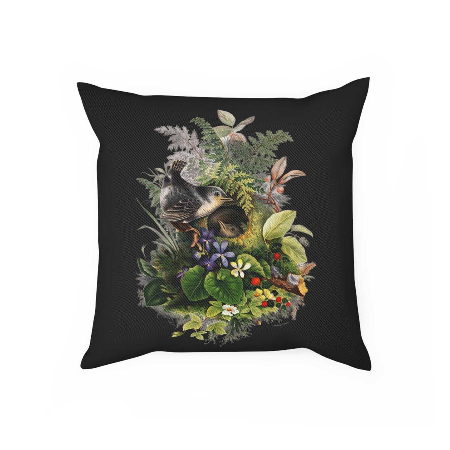 Birds Olive E Whitney Cushion