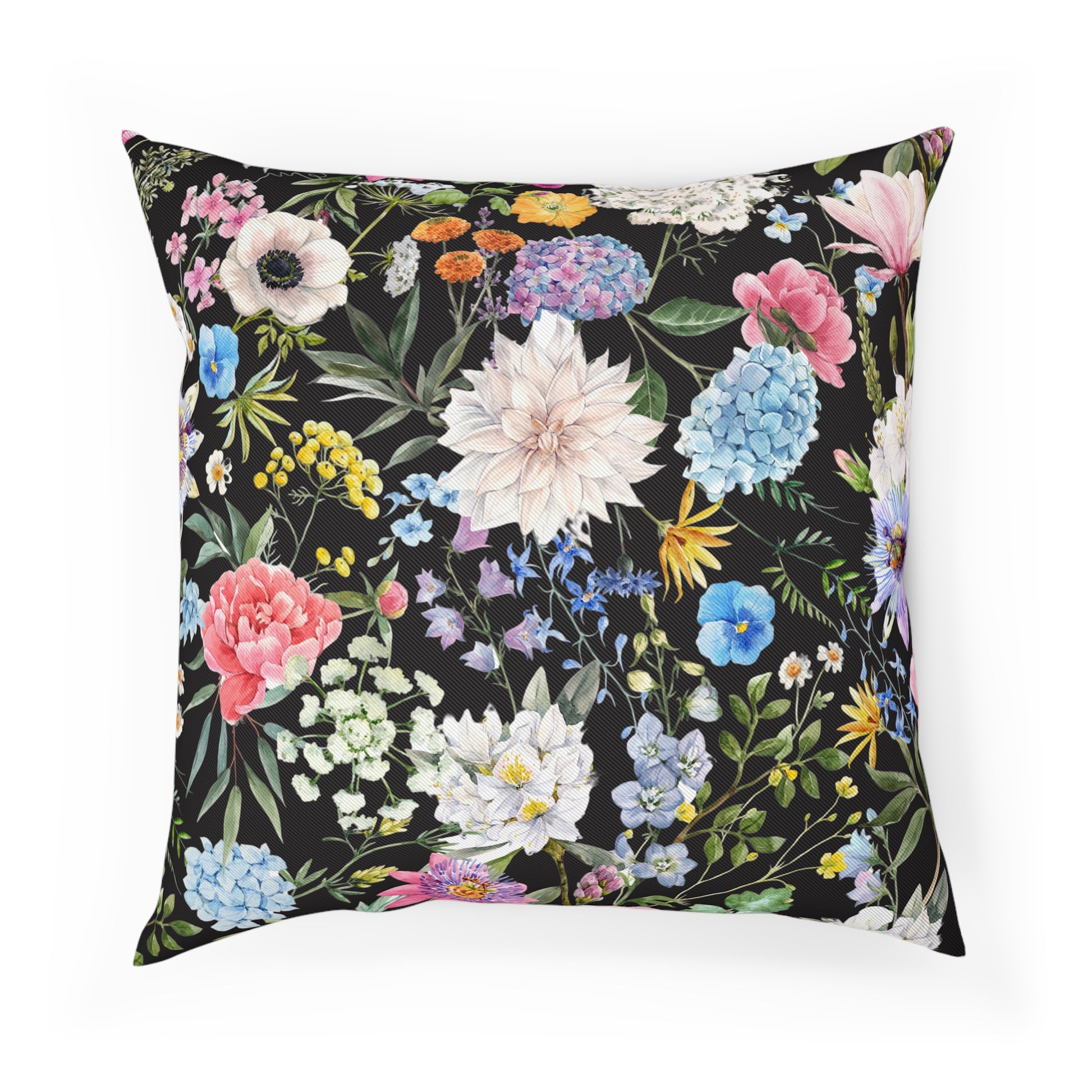 Vintage Maximalist Floral Throw Pillow 100% Cotton Cushion Cover