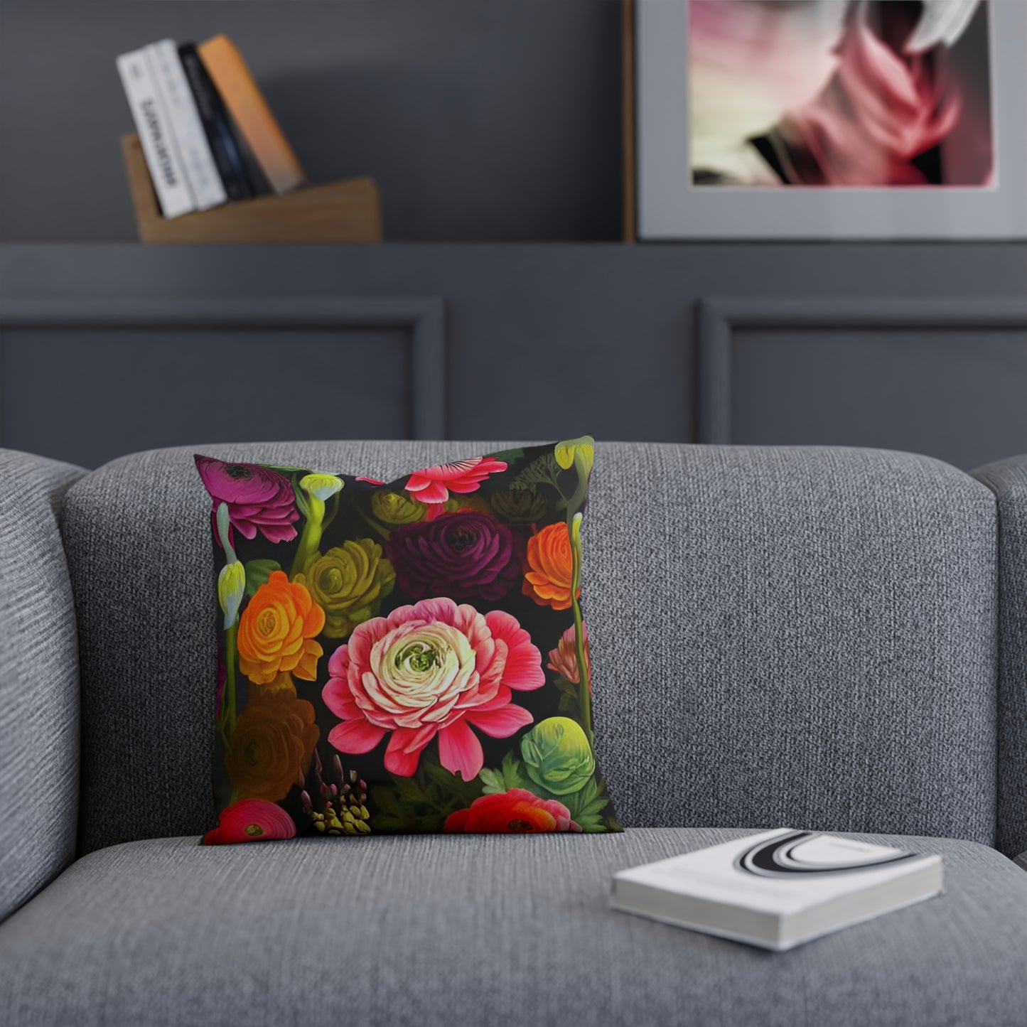 Dreamy Ranunculus Floral Cushion