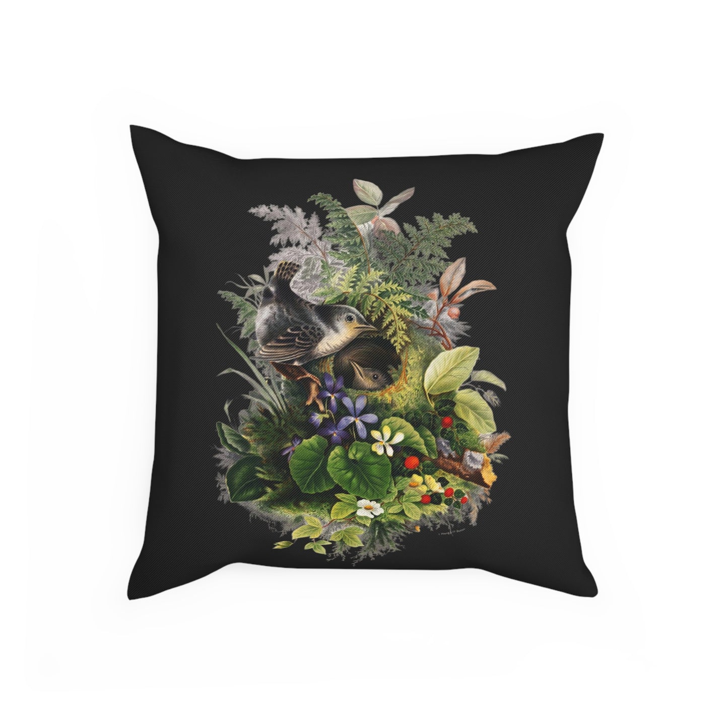 Birds Olive E Whitney Cushion