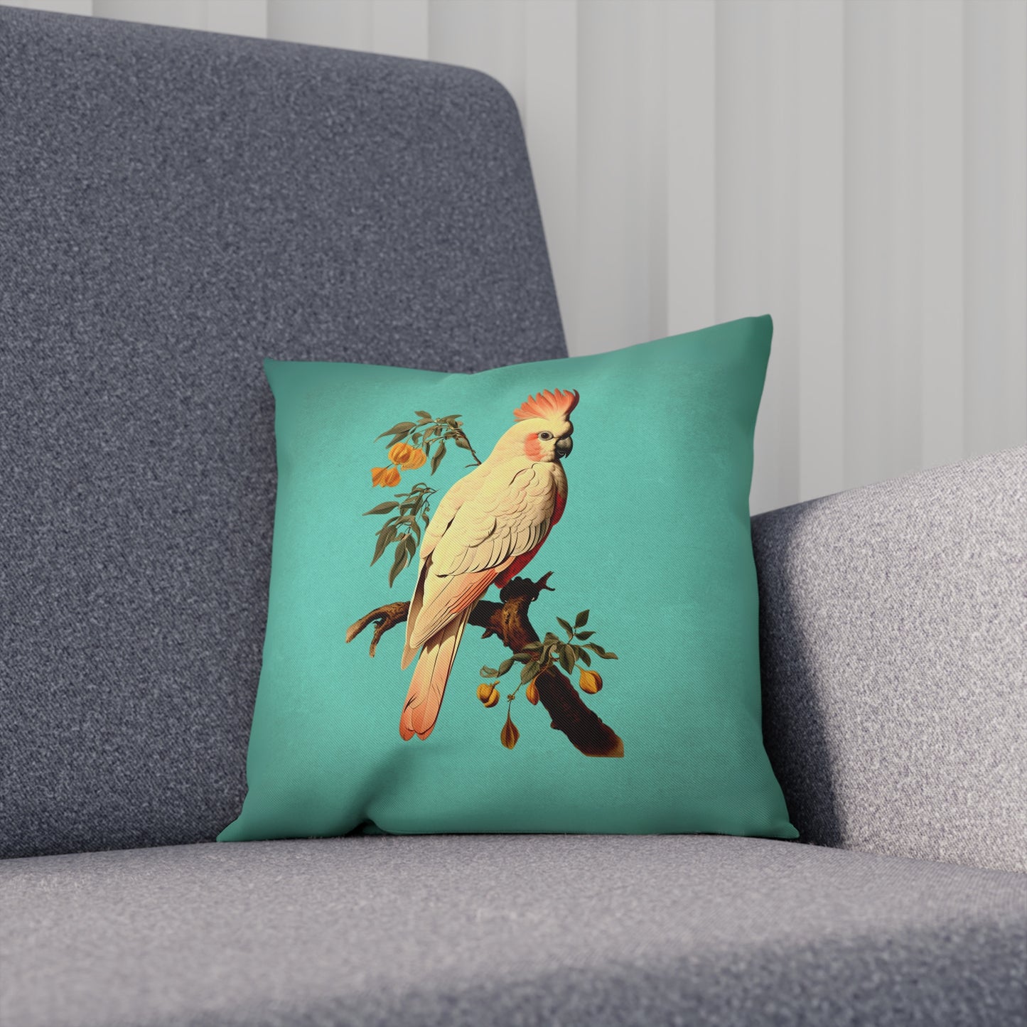 Turquoise Cockatoo Cushion