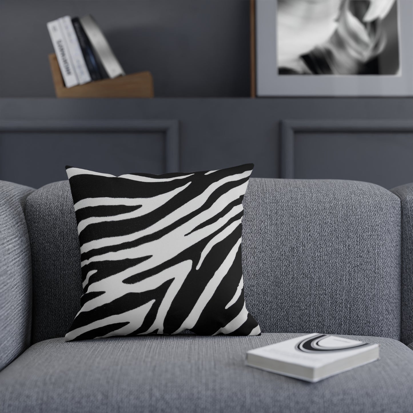 Zebra Print Throw Pillow