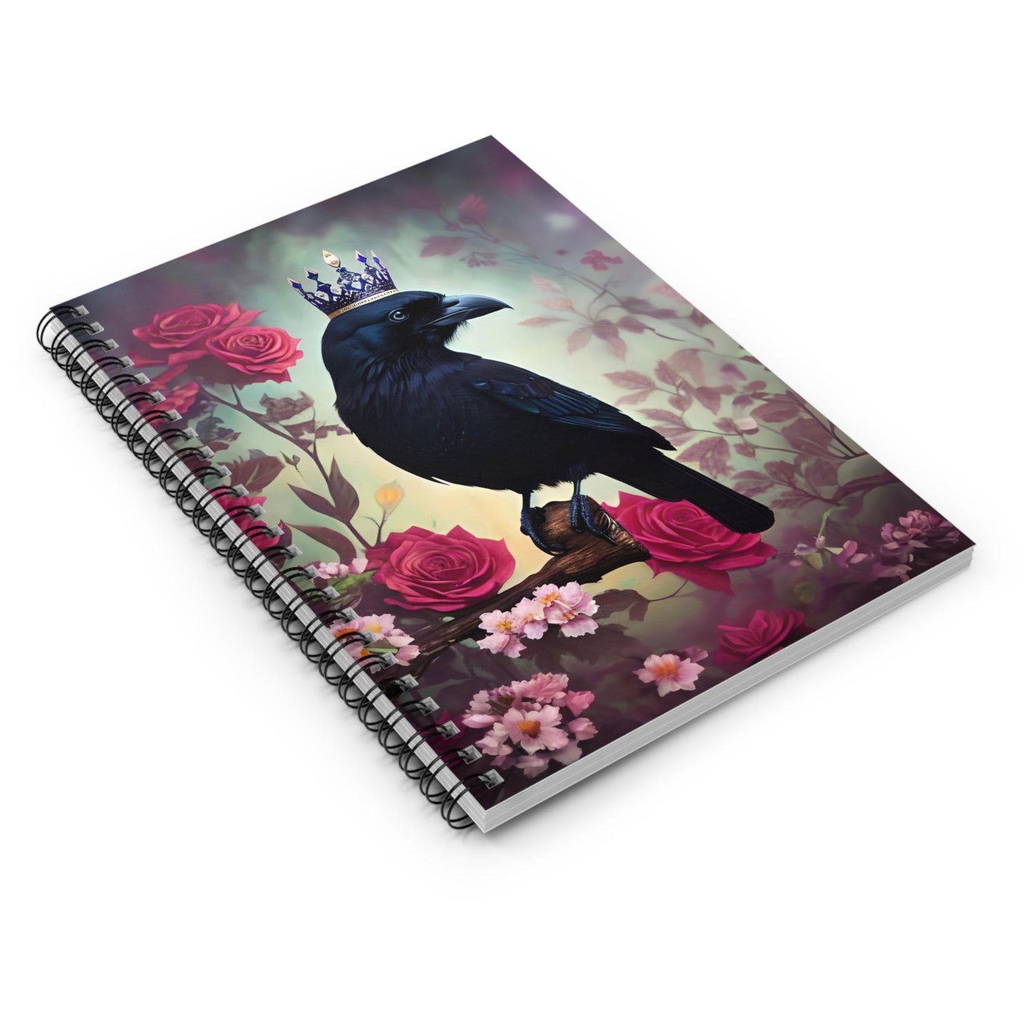 Crow and Roses Spiral Notebook