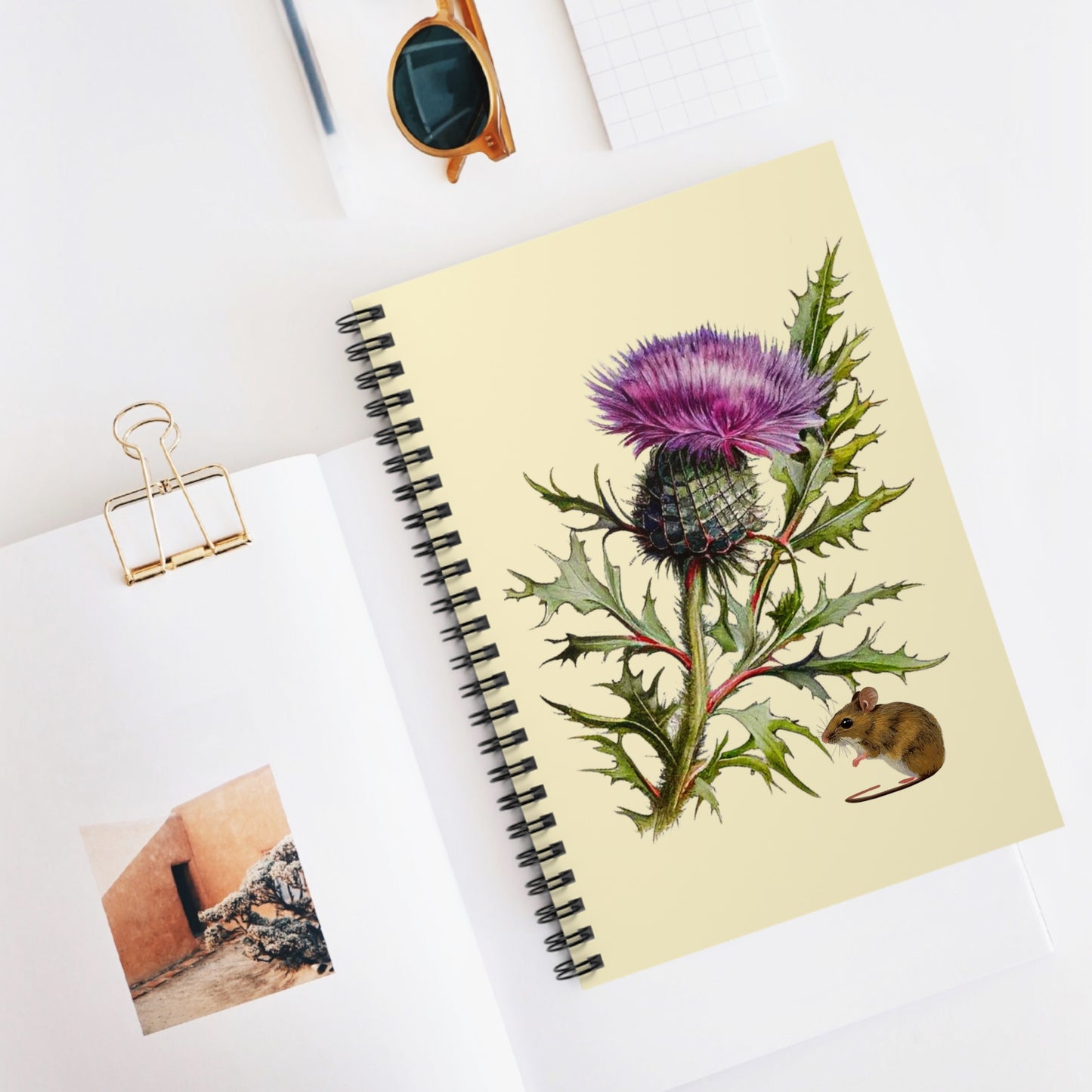 Thistle Mouse Spiral Notebook