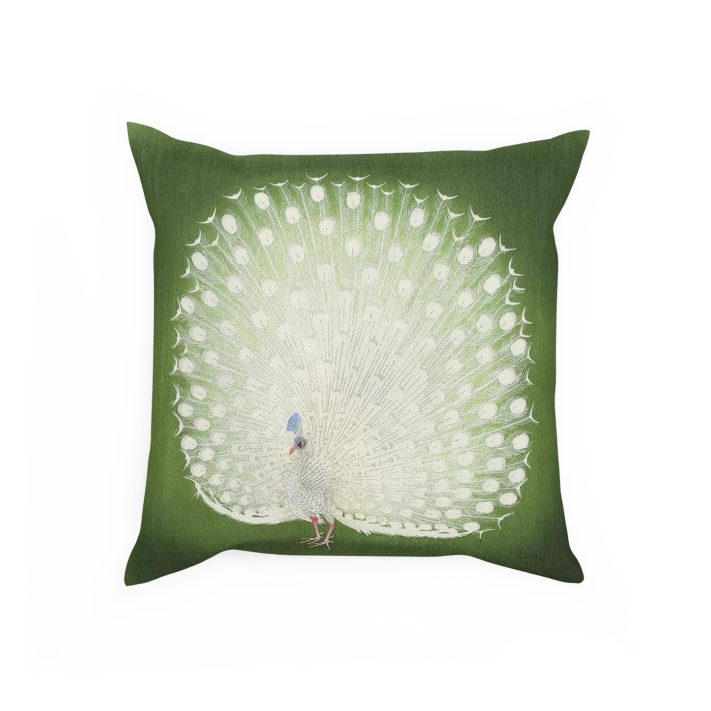 White Peacock Ohara Koson Cushion