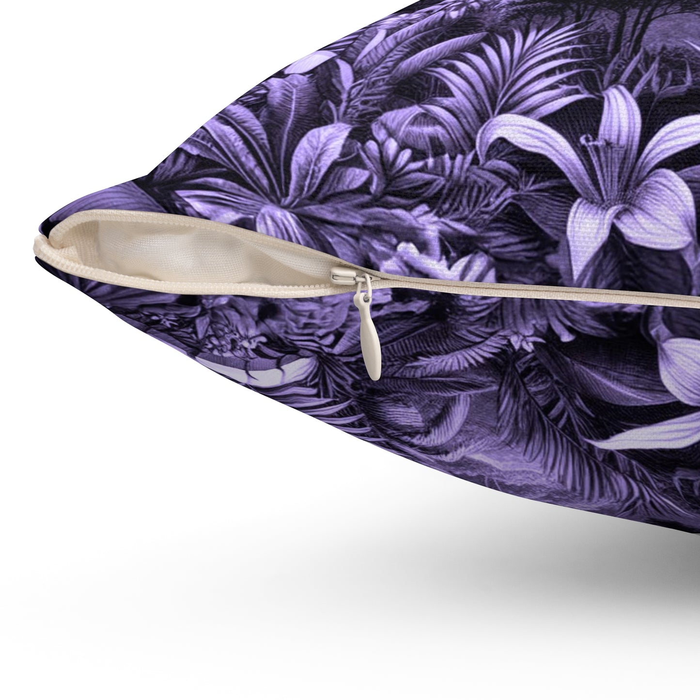 Purple Tropical Mountain Polyester Cushion