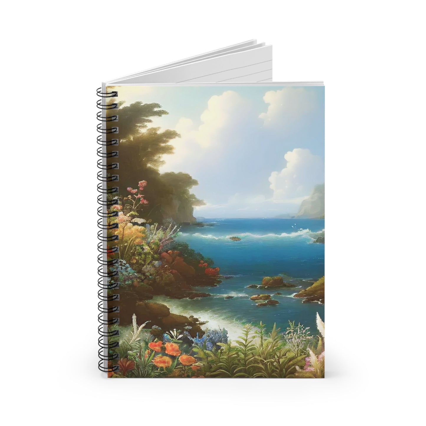 Dreamy Floral Bay Spiral Notebook