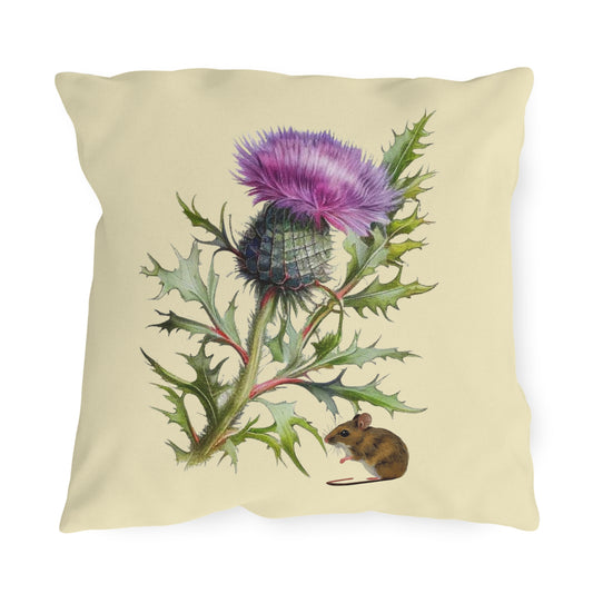 Thistle Mouse Outdoor Pillow