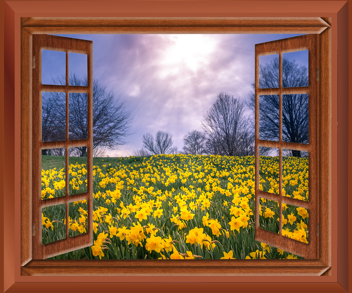Daffodil Window Wall Tapestry