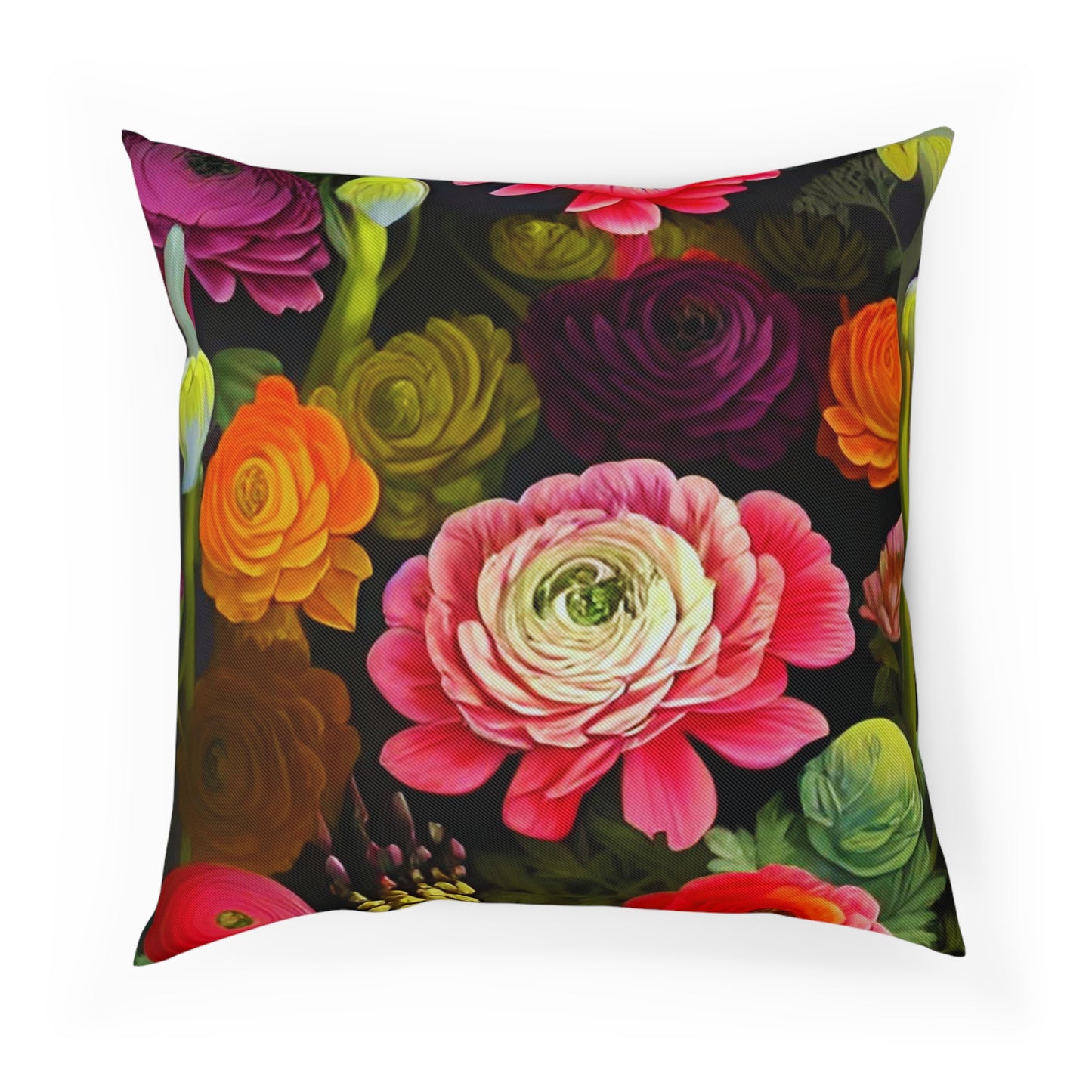 Dreamy Ranunculus Floral Cushion