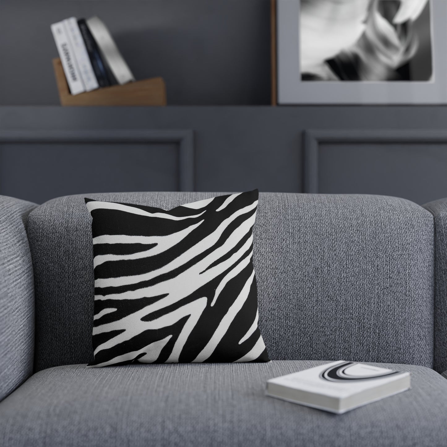 Zebra Print Throw Pillow