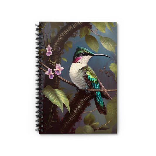 Tropical Botanical Hummingbird Notebook