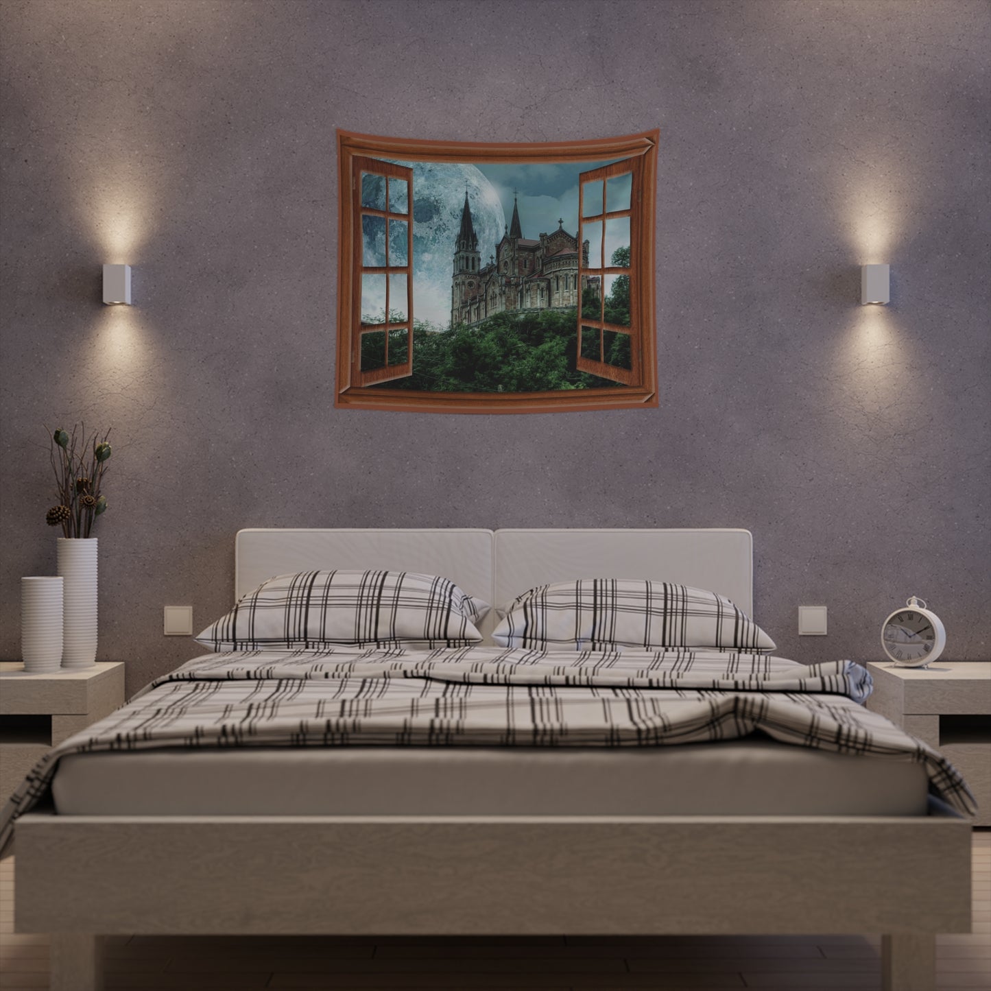 Moon Castle Wall Tapestry