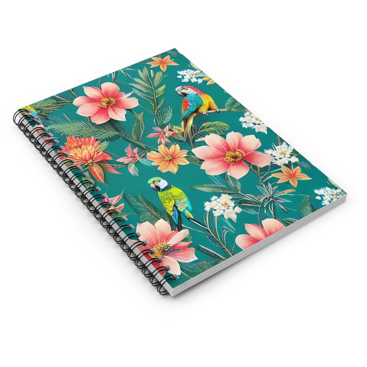 Floral Tropical Birds Spiral Notebook