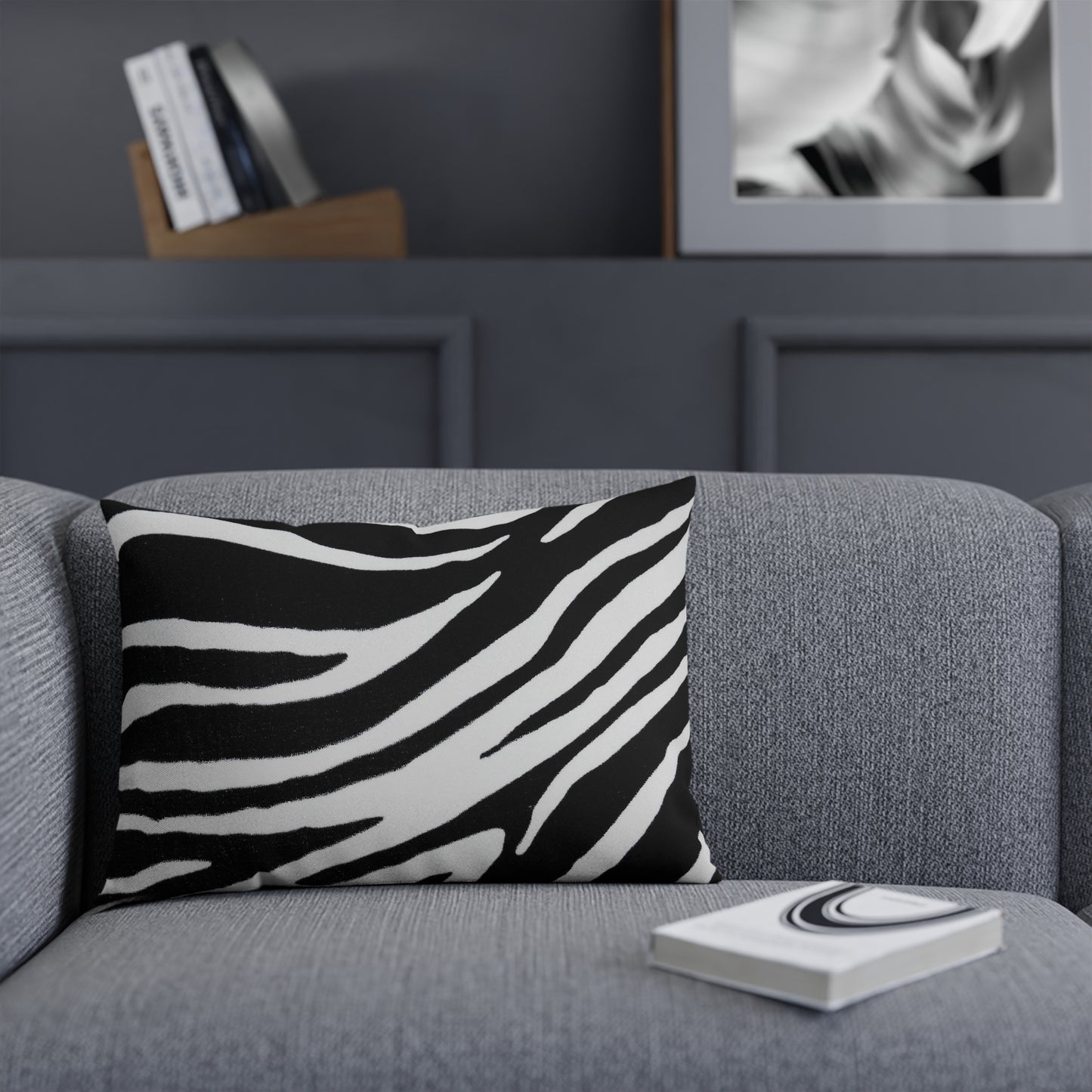 Zebra Print Throw Pillow