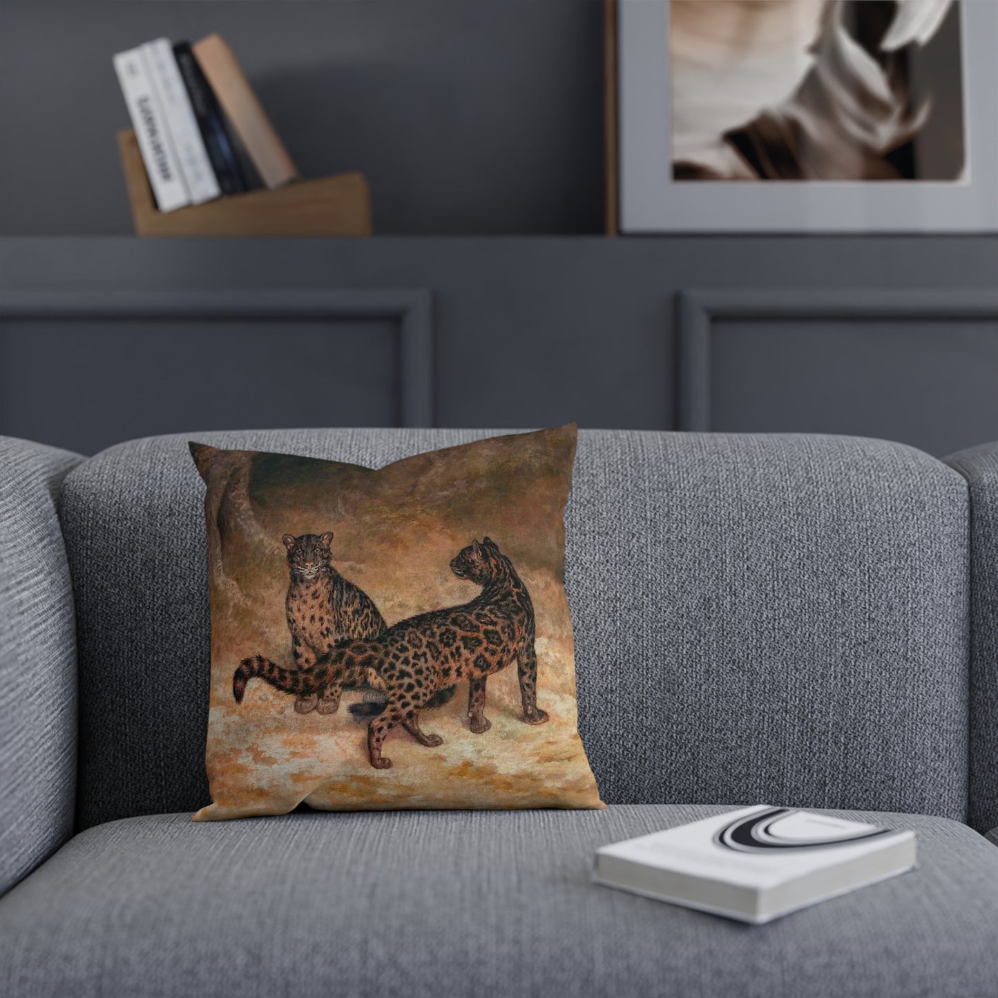 Clouded Leopards Throw Pillow