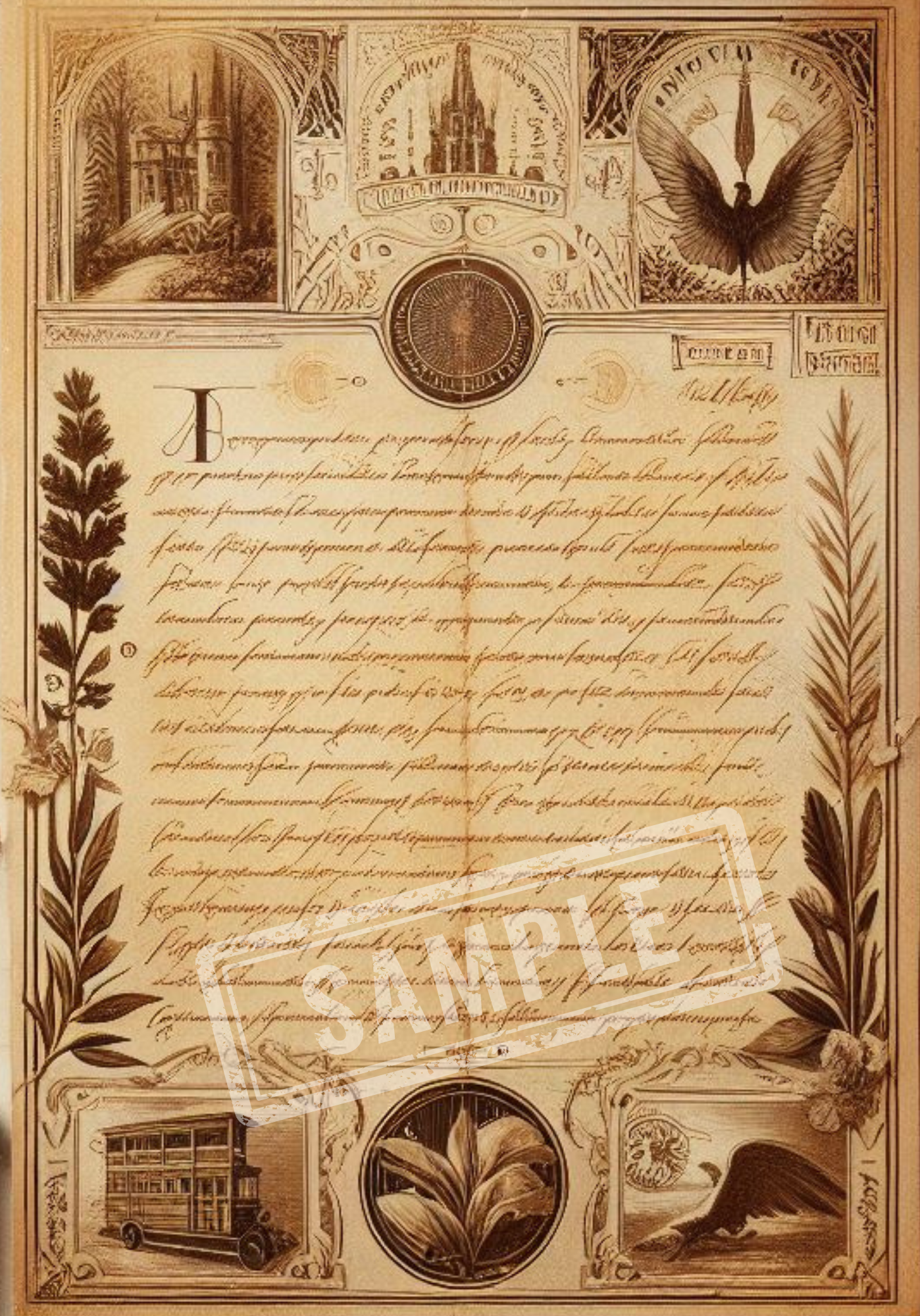 Vintage Ephemera Letters A5 Digital Junk Journal Pages BND0004