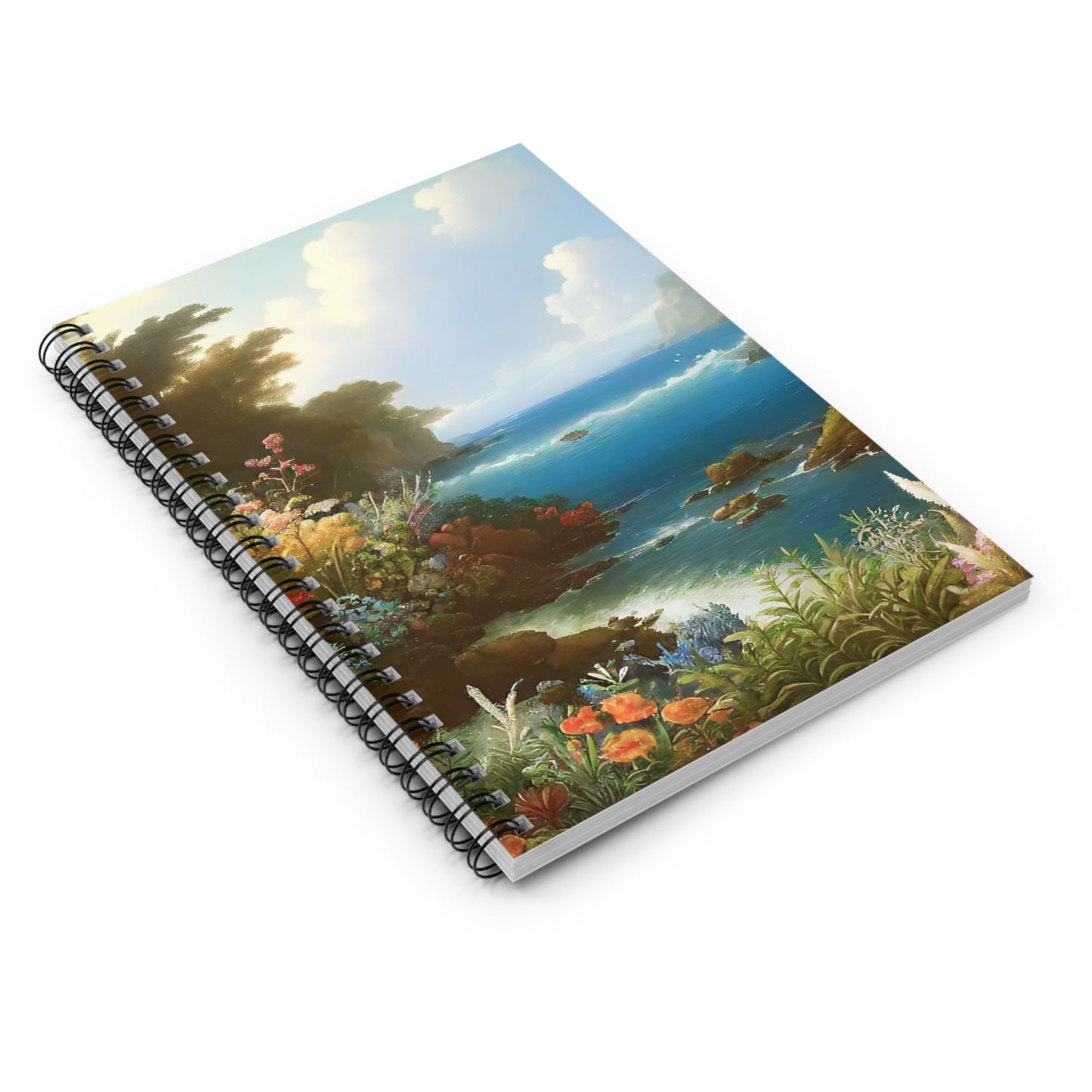 Dreamy Floral Bay Spiral Notebook