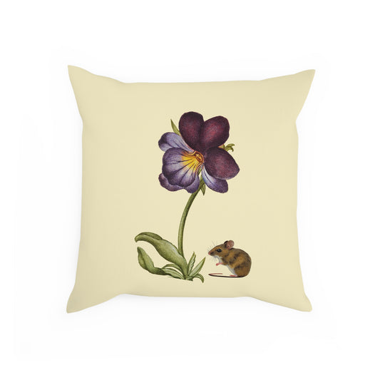 Pansy and Mouse Cushion
