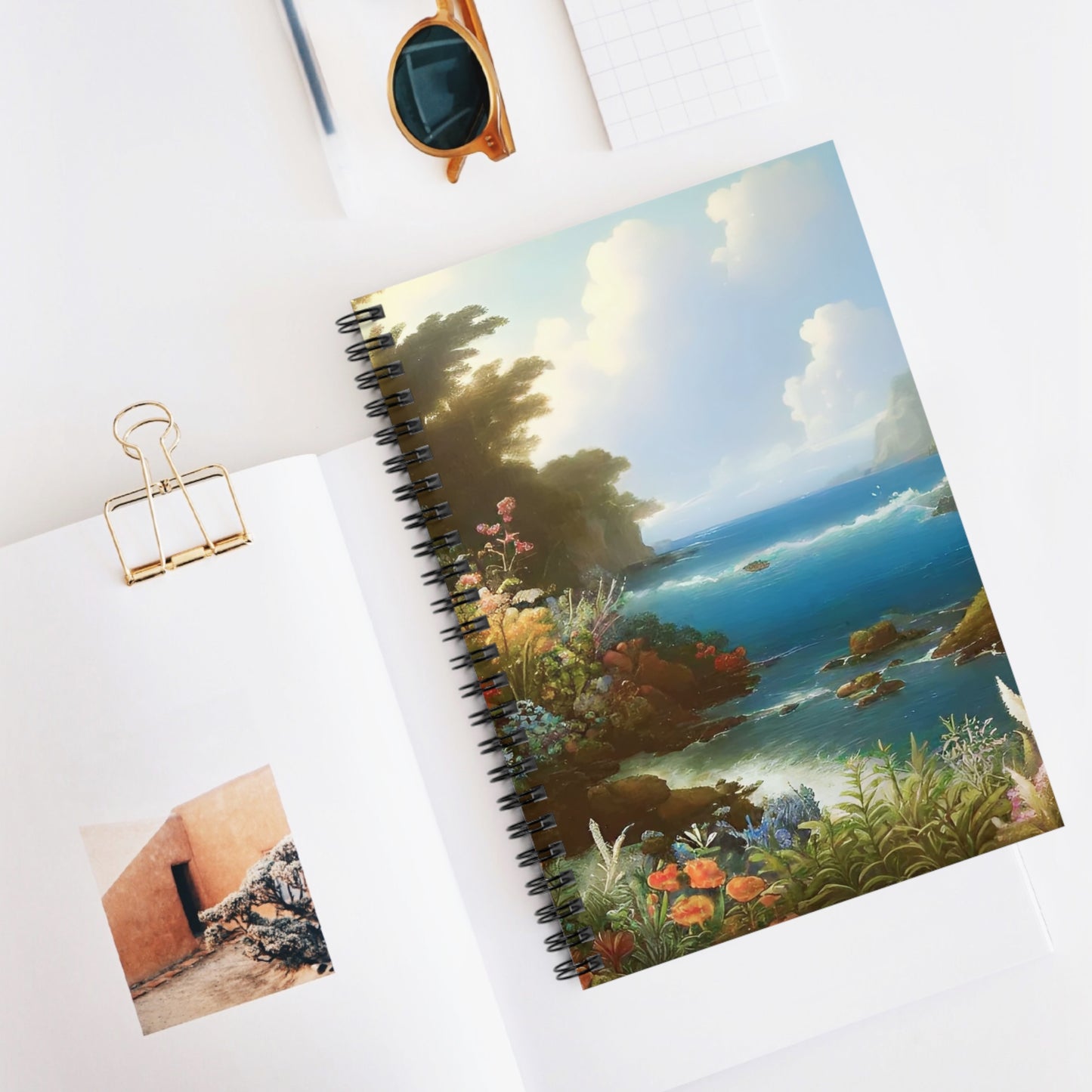 Dreamy Floral Bay Spiral Notebook