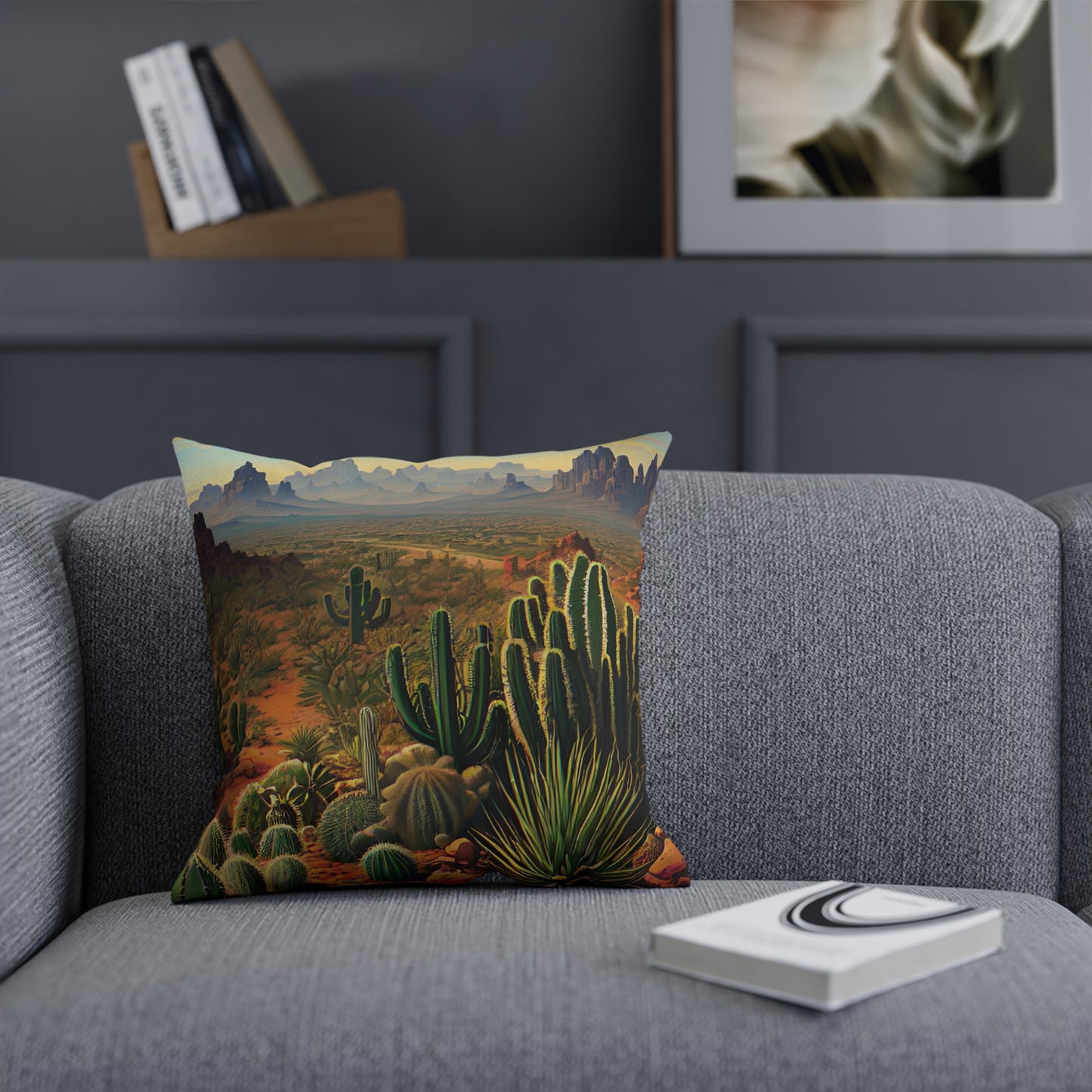 Desert Cactus Retro Vibe Cushion