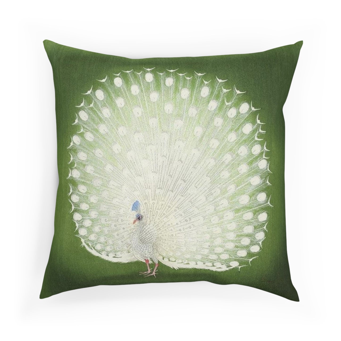 White Peacock Ohara Koson Cushion