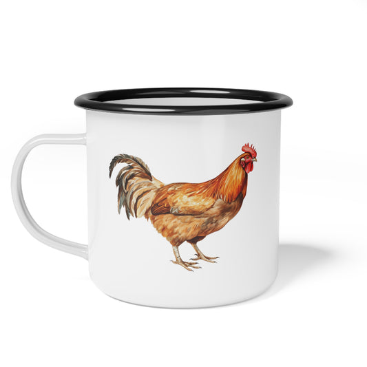 Chicken Enamel Mug