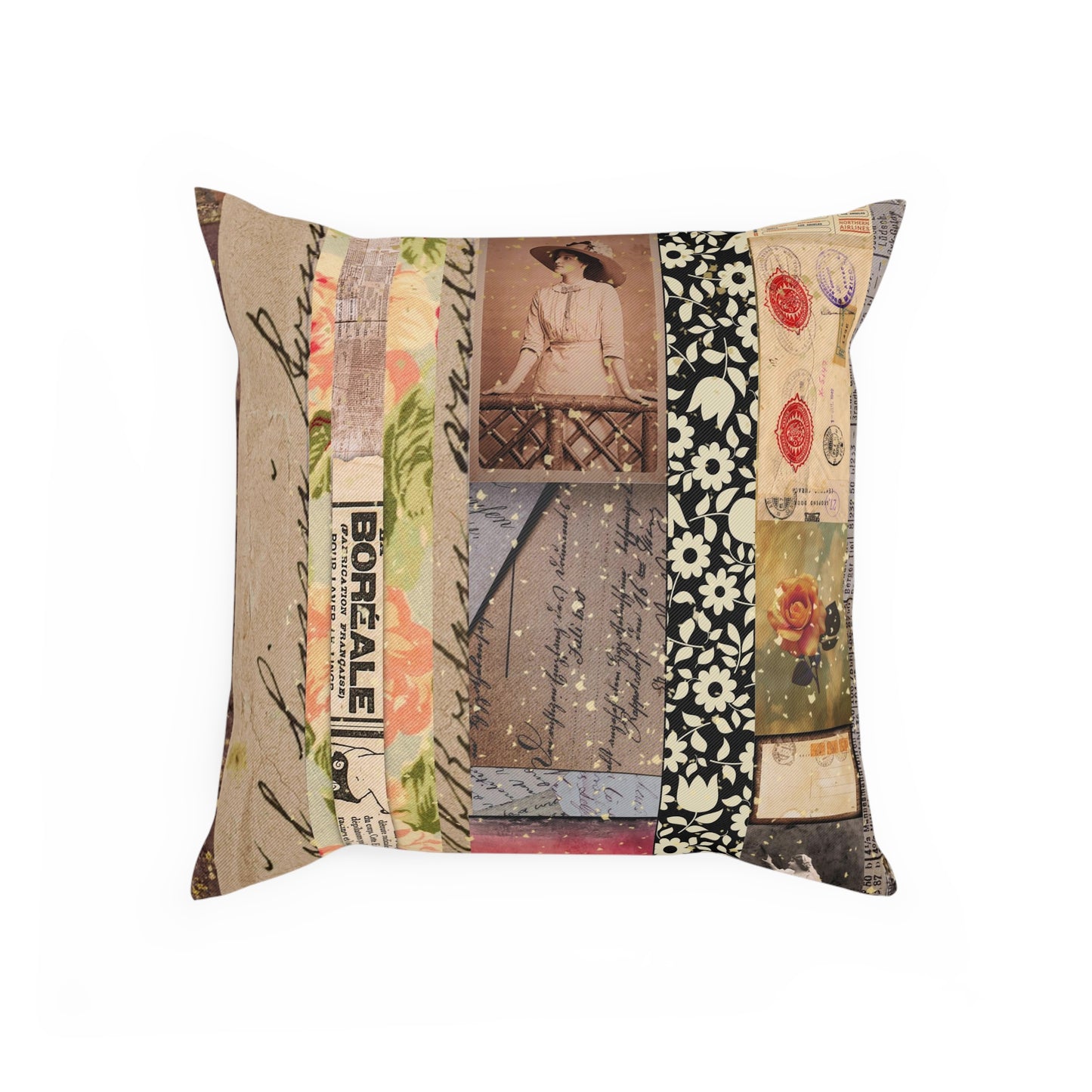 Ephemera Collage Cushion