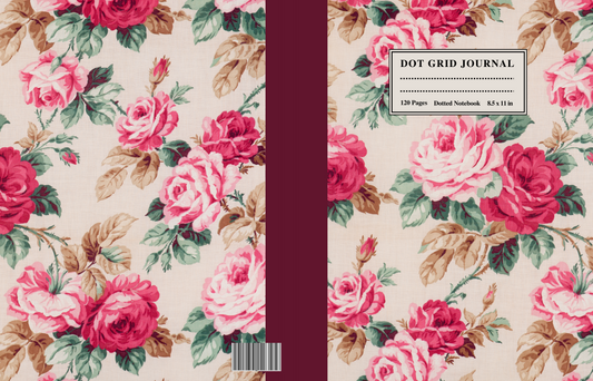 Vintage Roses Soft Cover Dot Grid Journal